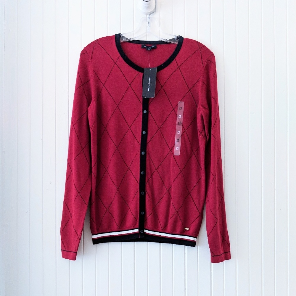 Tommy Hilfiger Argyle Knit Cardigan